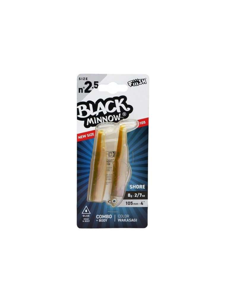 Leurre Souple Fiiish Black Minnow 105 N°2.5 Combo Shore 8g Wakasagi