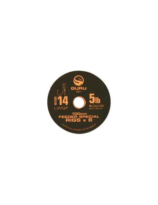 Bas De Ligne Monte Guru Lwgf Feeder Rig 1 m T14 - Natusport