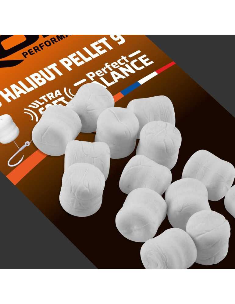 Appât Artificiel Rok Halibut Pellet Perfect Balance 9 mm Blanc (x20)