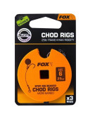 Bas de Ligne Fox Edges Chod Rigs Standard Hameçon n°6 25 lb (x3)