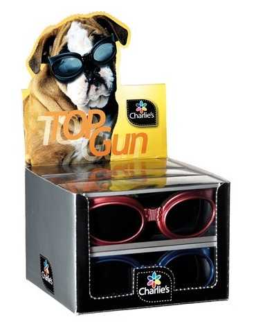 Lunettes de soleil rose réglables pour chien 2